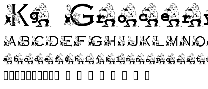 KG GROCERY font